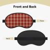 Sleep Masks for Men and Women, Dark Red Vichy Pattern view 4