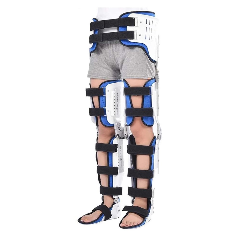 Adjustable Hip-Knee-Ankle Orthosis for Stability and Support, Reusable Leg Stabilizer with Adjustable Straps for Post-Op Recovery, Left/Right