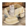 Stainless Steel Cat Litter Box with High Sides, Easy to Clean view 2