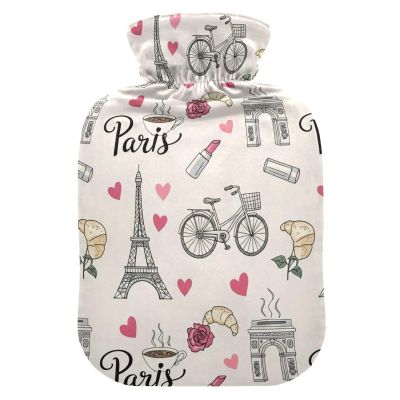 Classic Heart-Shaped Hot Water Bottle in Pink Beige