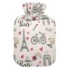 Classic Heart-Shaped Hot Water Bottle in Pink Beige view 1