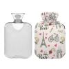 Classic Heart-Shaped Hot Water Bottle in Pink Beige view 2