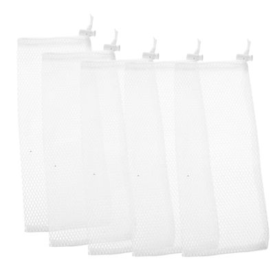 IWOWHERO 5-Pack Reusable Polyester Bird Feeder Net Bags with Drawstring, 12 x 28 cm