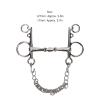 YushiTrading Stainless Steel Jointed Mouth Pelham Bit for Horses view 3