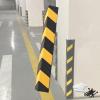 Durable L-Shaped Garage Wall Protector, Reflective Rubber Corner Guard, Yellow and Black view 1