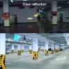 Durable L-Shaped Garage Wall Protector, Reflective Rubber Corner Guard, Yellow and Black view 3