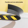 Durable L-Shaped Garage Wall Protector, Reflective Rubber Corner Guard, Yellow and Black view 4