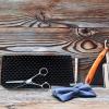 Black Leather Case with Zipper for Hairdressing Scissors view 3