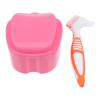 PAMINGONO Denture Case with Cleaning Brush, ABS and PP view 1
