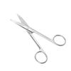 Curved Stainless Steel Eyebrow Scissors, Silver, Rust-Resistant view 1