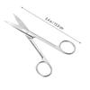 Curved Stainless Steel Eyebrow Scissors, Silver, Rust-Resistant view 2