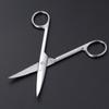 Curved Stainless Steel Eyebrow Scissors, Silver, Rust-Resistant view 3