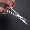 Curved Stainless Steel Eyebrow Scissors, Silver, Rust-Resistant view 4