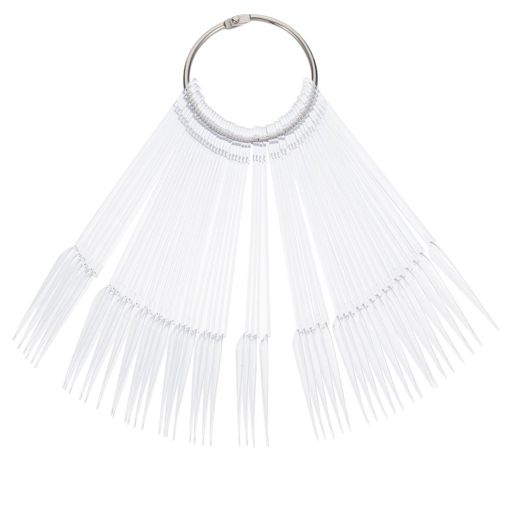100 ABS Nail Tip Sticks, Foldable with Ring, for Christmas Parties