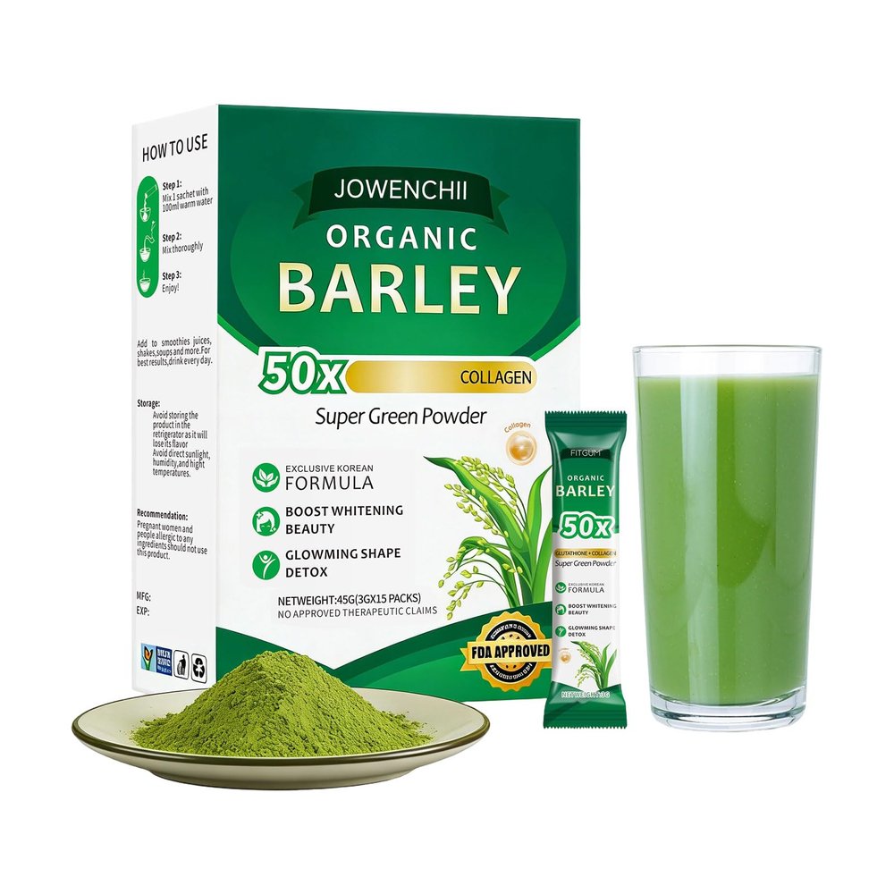 Green Detox Powder with Barley Grass and 50x Collagen