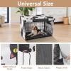 RPLIFE Black Cats Dog Crate Cover with Yellow Eyes, Windproof, Sizes S–XL, Washable Pet Crate Cover, Size M view 4