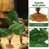 OHPHCALL Artificial Reptile Plant Terrarium Decor with Large Base view 3