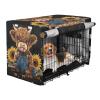 Dog Kennel Cover, Highland Cow Design, Easy to Install, Size M, Black view 2