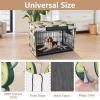 Cute Funny Avocado Green Dog Crate Cover, Roll-Up Sides, Mesh Windows, Small view 4
