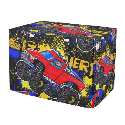 RPLIFE Dog Crate Cover, Cute Cartoon Truck, Windproof, UV-Resistant, Size S