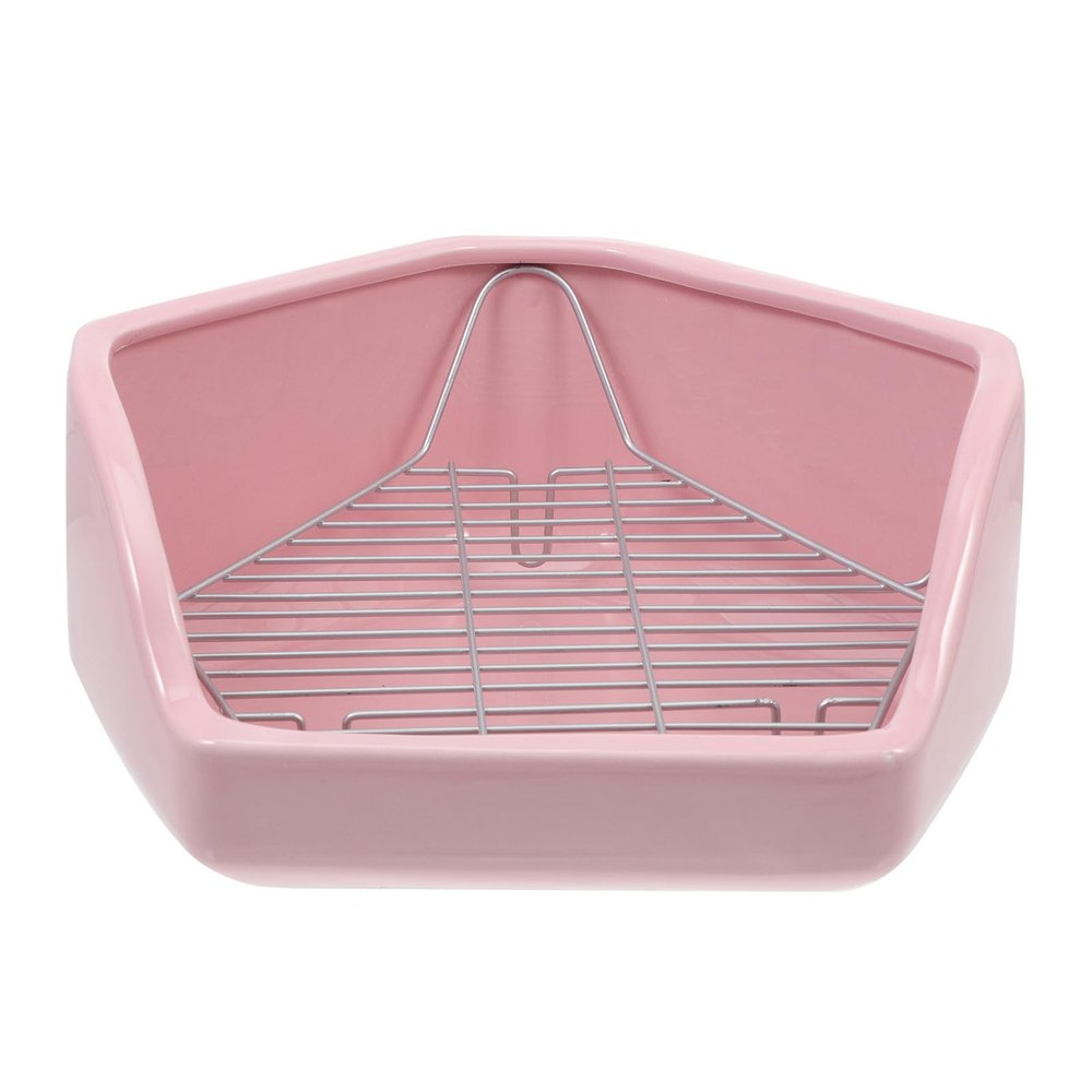 ibasenice Weighted Ceramic Rabbit Litter Box for Small Pets