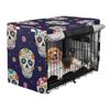 RPLIFE Dog Crate Cover with Floral Skull Pattern, Mesh Windows, Large view 2
