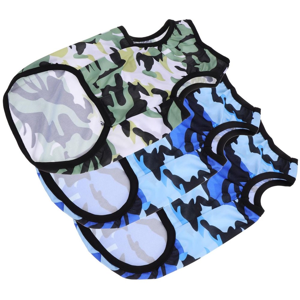 BAZEITFLOW Breathable Puppy Clothing - 3 Pack Dog Camouflage Vest
