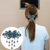 Rhinestone Hair Clip with Crystal Flower, Large Feather, Alloy view 3