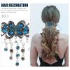 Rhinestone Hair Clip with Crystal Flower, Large Feather, Alloy view 4