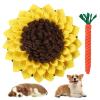 KEORHEZ Dog Snuffle Mat, Sunflower Design, Includes Puppy Chew Toy view 1