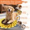 KEORHEZ Dog Snuffle Mat, Sunflower Design, Includes Puppy Chew Toy view 4
