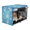 RPLIFE XL Dog Crate Cover with Snowflake Gradient, Mesh Windows, Water-Resistant, Blue view 2