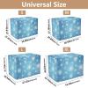 RPLIFE XL Dog Crate Cover with Snowflake Gradient, Mesh Windows, Water-Resistant, Blue view 3
