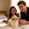 Cute Handmade Straw Hat for Cats view 2