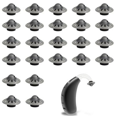 24-Pack 8 mm Soft Silicone Hearing Aid Domes, Compatible with Phonak, Signia, Oticon and Starkey