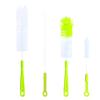 Nylon Bottle Brush with PP Handle, 4-Piece Set, Green view 1
