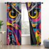Mistela Blackout Curtains, Opaque Owl Design, Colorful Bird Animal Pattern, 2-Piece Set, H245 x W140 cm view 2