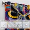 Mistela Blackout Curtains, Opaque Owl Design, Colorful Bird Animal Pattern, 2-Piece Set, H245 x W140 cm view 4