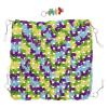 BSLSVGE Woven Wool-Thread Hammock Hanging Bed for Small Pets, 35 x 35 cm, Green/Yellow/Blue/Purple view 1