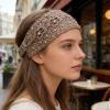 Lace Headband with Flower and Pearl Details view 3