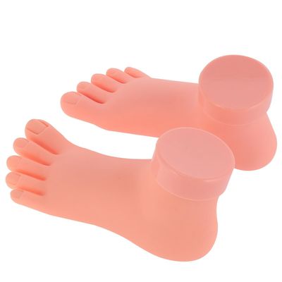 Silicone Practice Model for Toenail Training, 2 Pieces, Beige