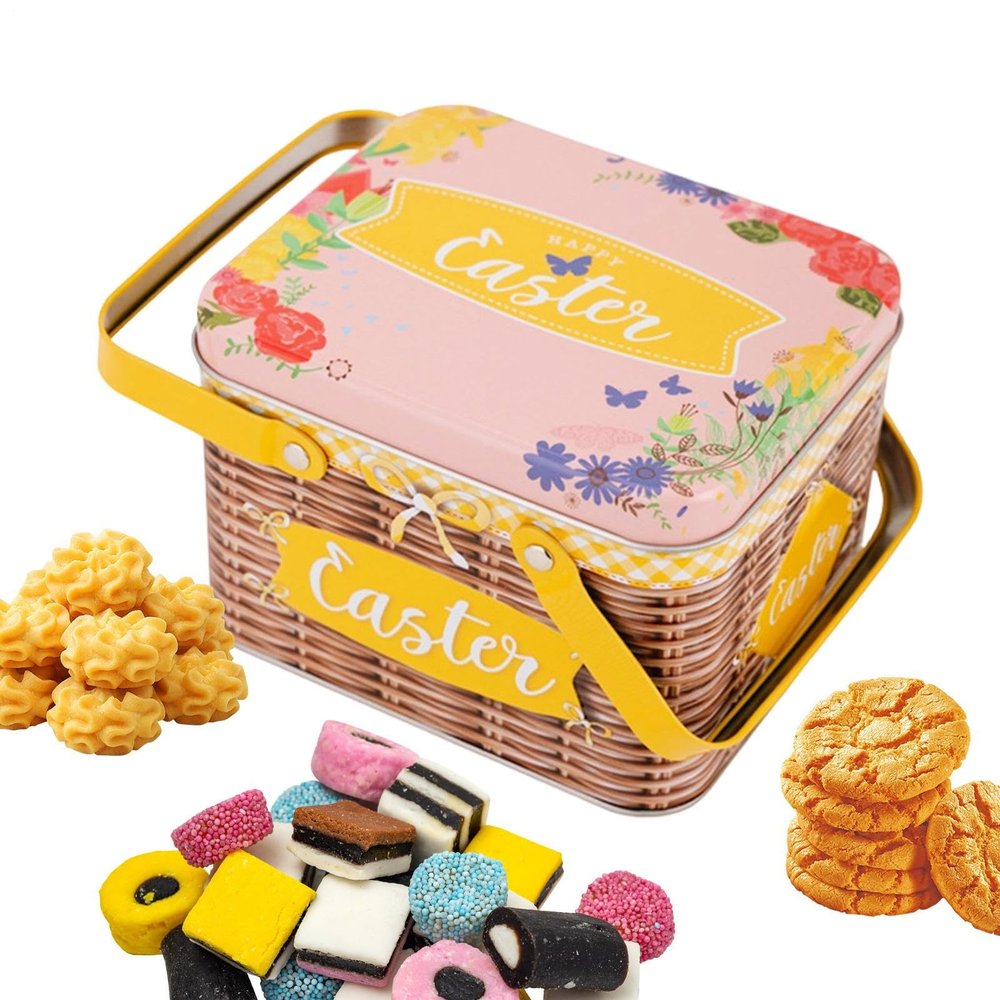 Children's Easter Metal Candy Tin with Lid