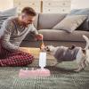 Pink PP and Stainless Steel Cat Feeder with Water Bottle view 3