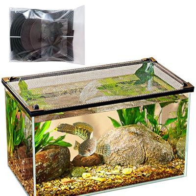 Magnetic Aquarium Mesh Cover, Adjustable Anti-Jump Lid