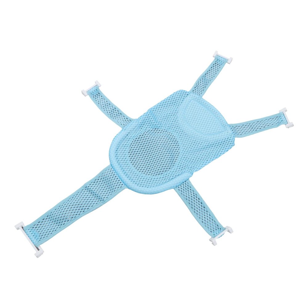 AlpenLife Basics Baby Bath Seat Net, Non-Slip, Adjustable, Air-Mesh (Blue)