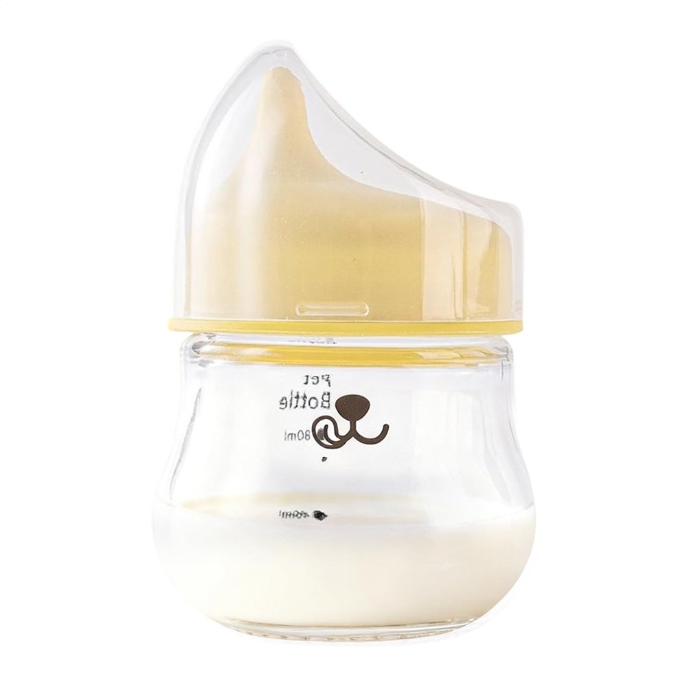 Puppy Nursing Bottle for Feeding, Angled and Leakproof