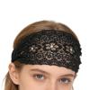 Lace Headband with Flower and Faux Pearl Details view 1