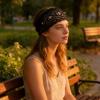 Lace Headband with Flower and Faux Pearl Details view 3