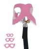 FILFEEL Soft Faux Leather Hamster Harness with Leash and Bell - Comfortable Walking Vest for Small Pets in Pink view 1