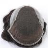 Men's Human Hair Toupee System, Thin Skin, Swiss Lace, Fine Hairline, Beige Blonde, 8" x 10" view 4